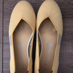 Rothy's Retired Sunshine Yellow Round Toe Washable Flats Size 10 Women's